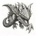 monster hunter tattoo design idea