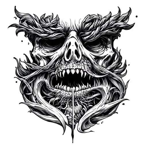 Ahab tattoo design idea