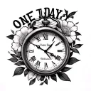 one day at a time piece tattoo design idea