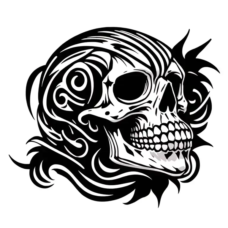 skull tattoo design idea