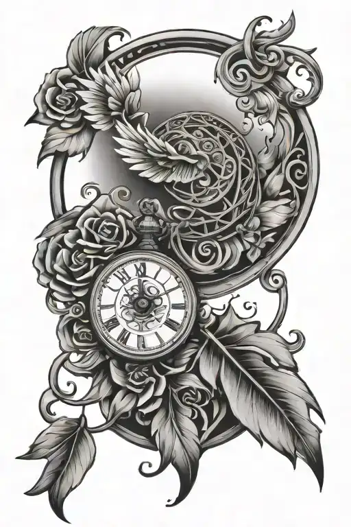 Chasing dreams catching success tattoo design idea