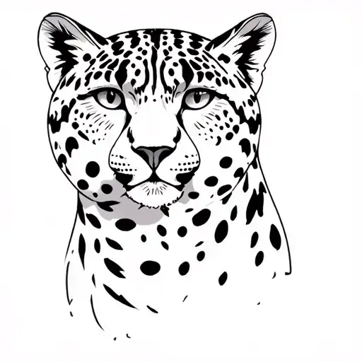 "The Ghost Cat" snow leopard through a camera viewfinder tattoo design idea