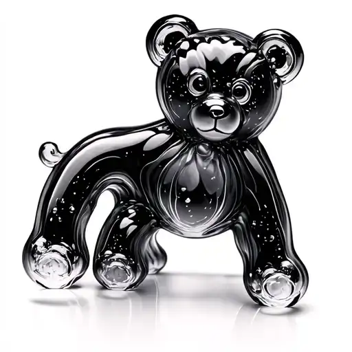 gummy bear fractal tattoo design idea