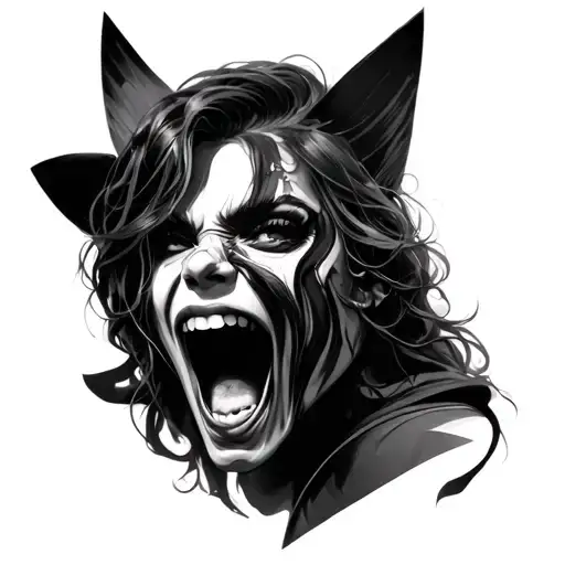 Ahegao tattoo design idea