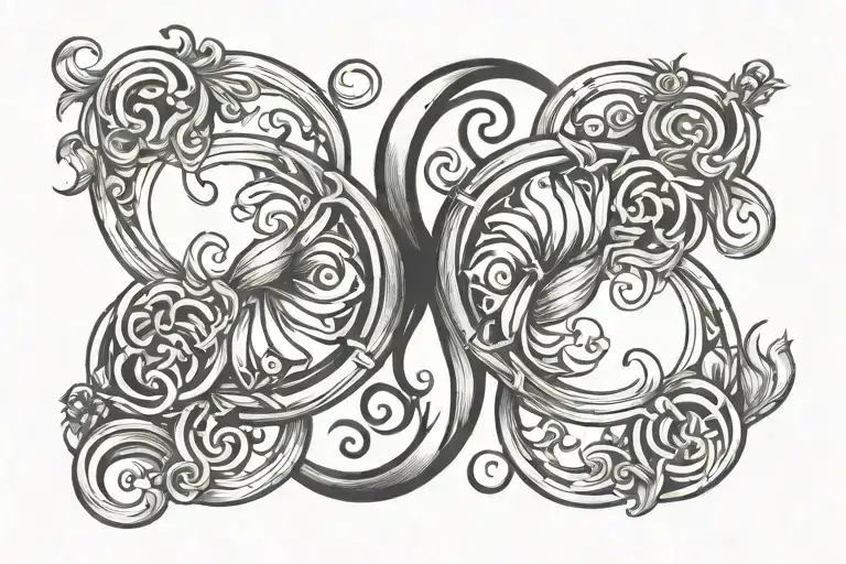 Gemini symbol tattoo design idea