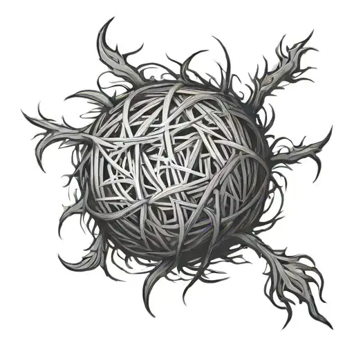 tumbleweed in motion tattoo design idea