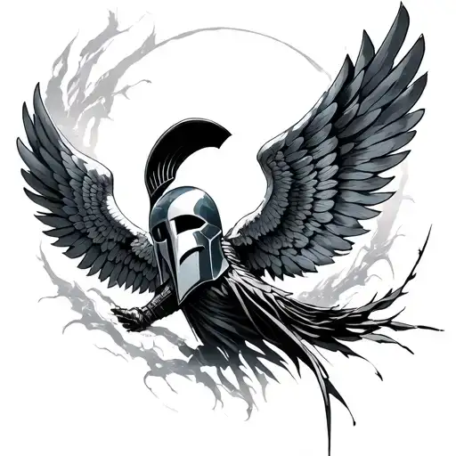 Wings + Spartan + the year 2025 tattoo design idea