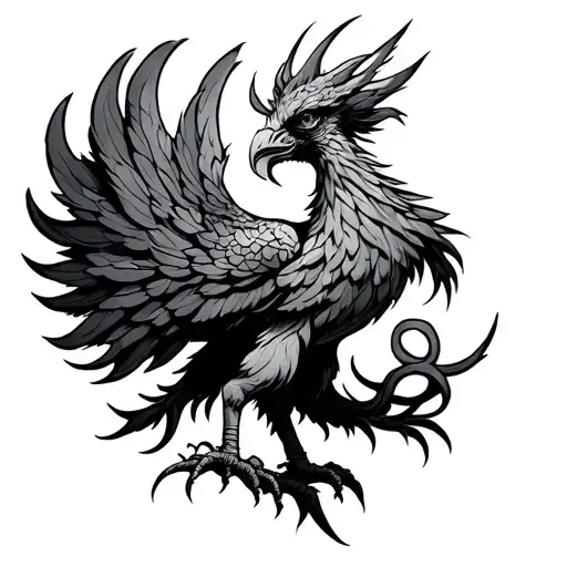 Celtic Phoenix tattoo design idea
