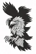 polish eagle tattoo design idea