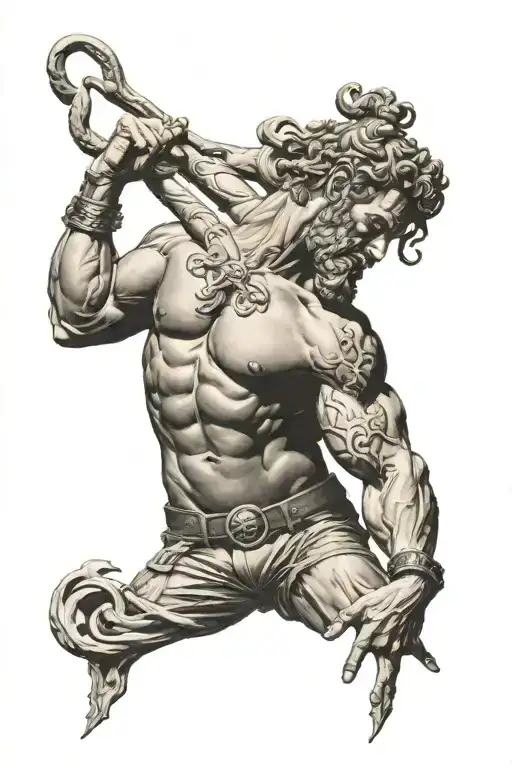 hercules and the 12 labors tattoo design idea