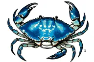 blue crab tattoo design idea
