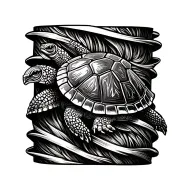 Turtle cuff tattoo wraps tattoo design idea