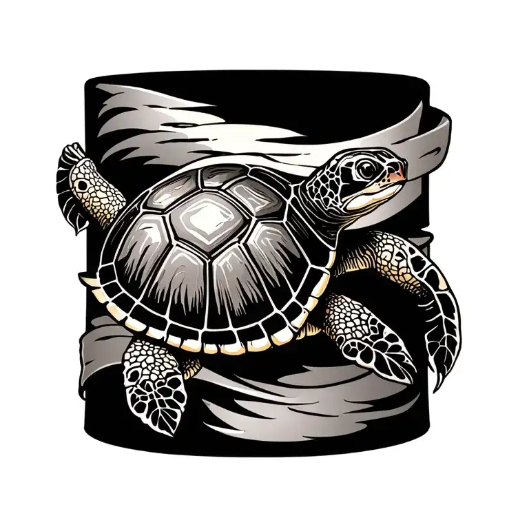 Turtle cuff tattoo wraps tattoo design idea