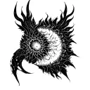 infinite otherworldly deity tattoo design idea