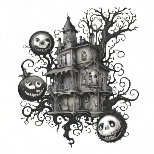 univer Tim Burton movies tattoo design idea