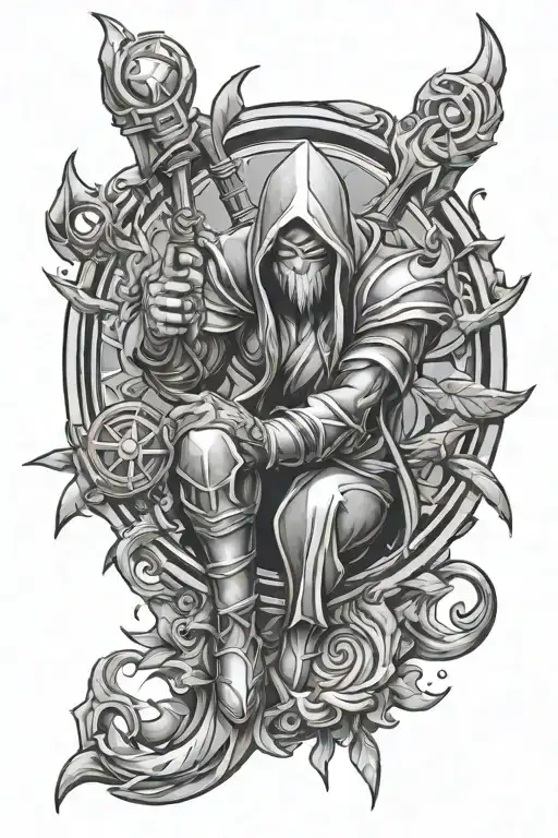 Arcane league of legends tattoo design idea
