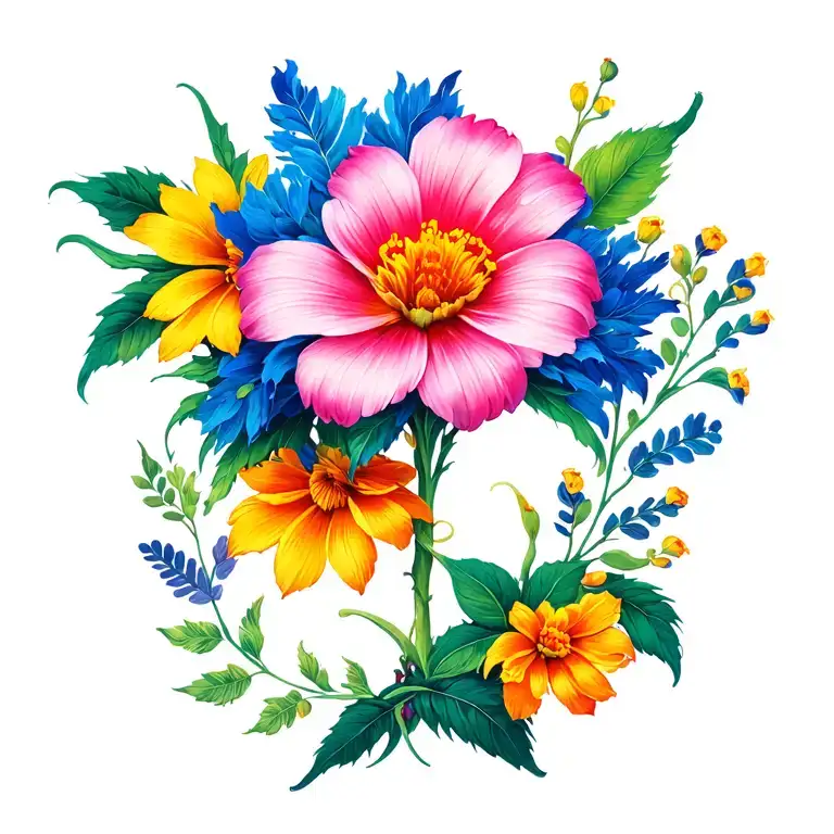 December And January Birth Flower tattoo design idea