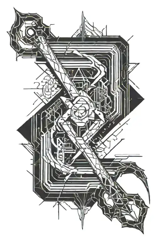 Spear of Longinus Evangelion tattoo design idea