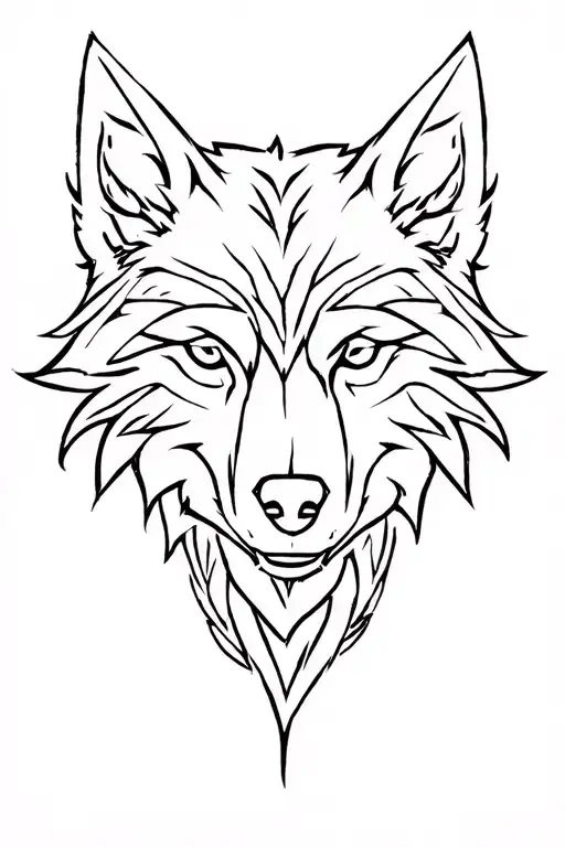 fenrir viking norse wolf tattoo design idea