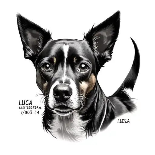 a tattoo for my dog 7/06/14-9/08/24 named luca tattoo design idea