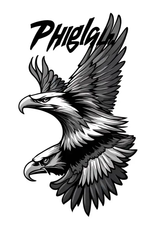 Philadelphia Eagle tattoo design idea