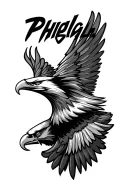 Philadelphia Eagle tattoo design idea
