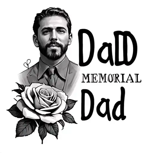 Dad Memorial tattoo design idea
