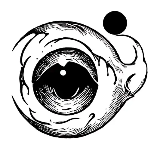 Crying Moon tattoo design idea