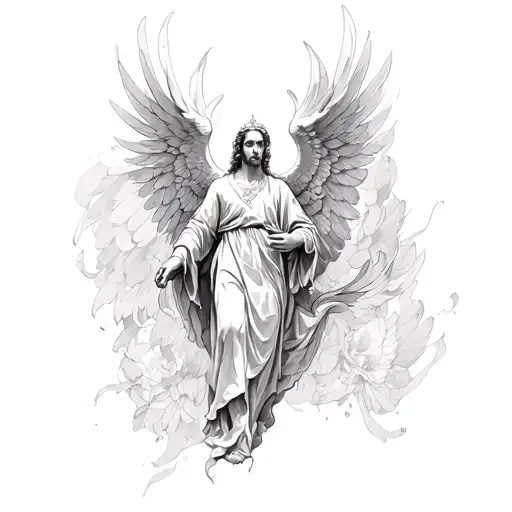 archangel Gabriel tattoo design idea