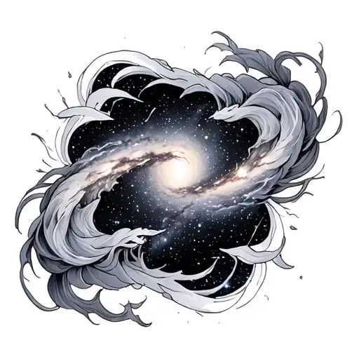 Milky Way galaxy tattoo design idea