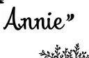 "Annie" tattoo design idea