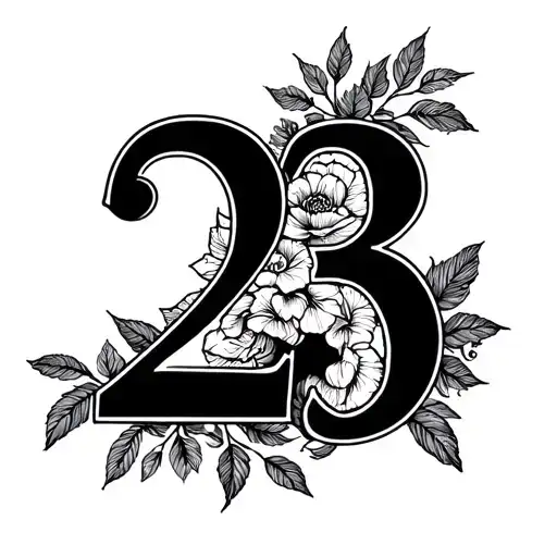 Date in number 23 and 25 combined tattoo tattoo design idea