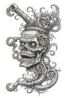 drog and alcohol addiction and beating addiction tattoo design idea
