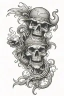 drog and alcohol addiction and beating addiction tattoo design idea