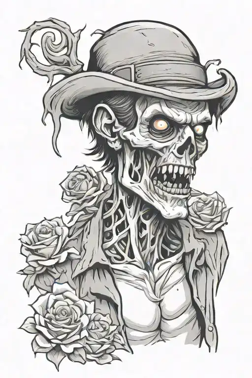 zombie tattoo design idea