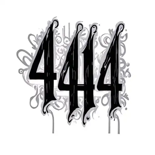 "444" 444 tattoo design idea