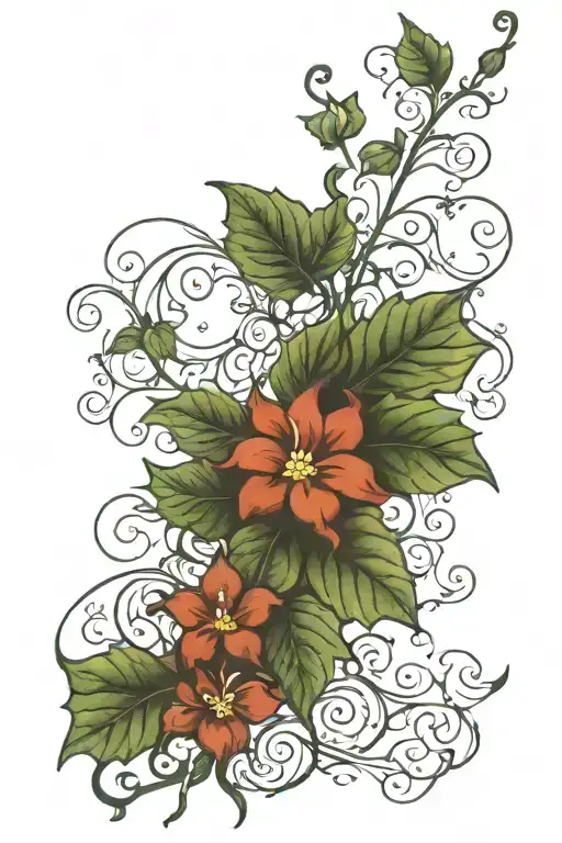 climbing ivy vines tendrils tattoo design idea