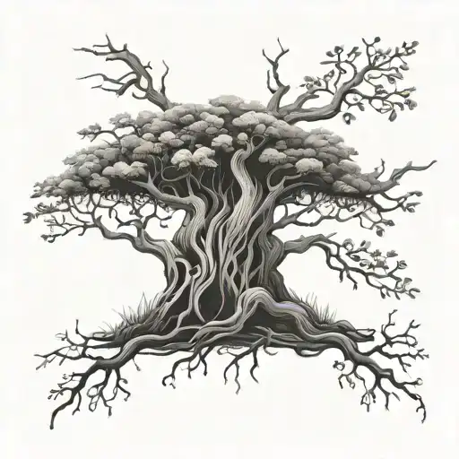 poison tree growing tattoo design idea