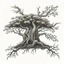 poison tree growing tattoo design idea