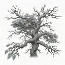 poison tree growing tattoo design idea