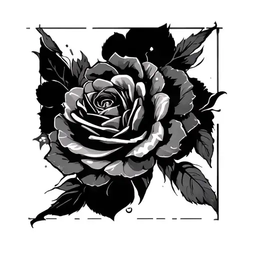 black and white Static tattoo design idea