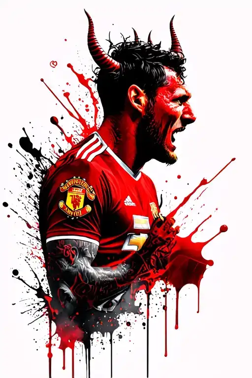 Manchester United devil tattoo design idea