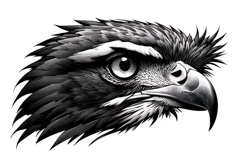 The sharp eye of a hawk. tattoo design idea