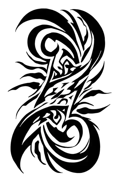 full arm band tattoo design idea