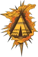 teepee, wild west tattoo design idea
