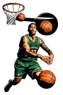 basket ball with net tattoo design idea