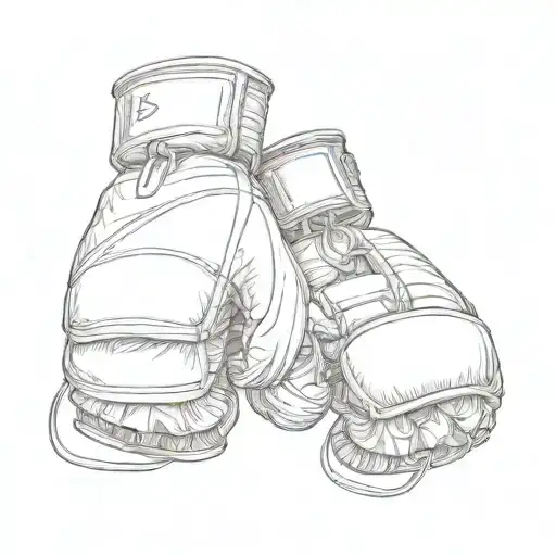 boxing gloves tattoo design idea