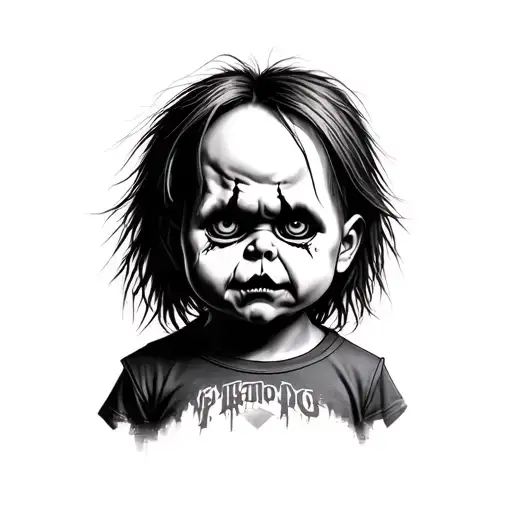 chucky horror tattoo design idea