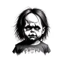 chucky horror tattoo design idea