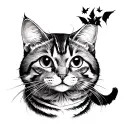 cats, halloween, autumn tattoo design idea
